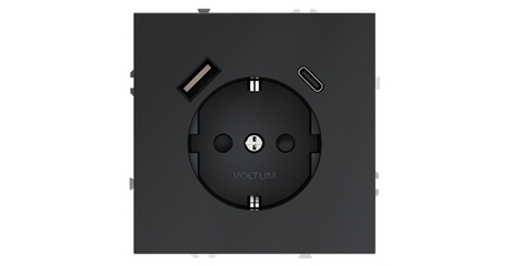 Розетка с USB, A+C Voltum S70 VLS040507