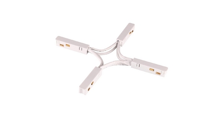 Соединитель гибкий токопроводящий X-образный для низковольтного шинопровода Novotech Flum 135177