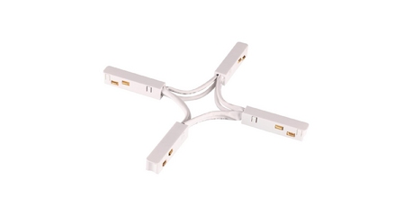 Соединитель гибкий токопроводящий X-образный для низковольтного шинопровода Novotech Flum 135177