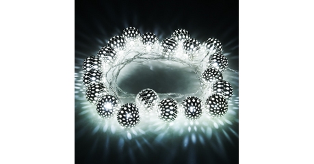 Светодиодная нить Eurosvet 400-003 хром/белый с эффектом мерцания 2,8м IP20