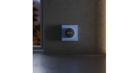 Терморегулятор электронный Voltum S70 с индикацией и датчиком, для теплого пола, (деним) VLS070115