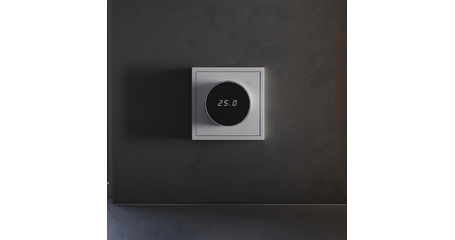 Терморегулятор электронный Voltum S70 с индикацией и датчиком, для теплого пола, (серый) VLS070116