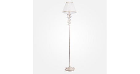 Торшер Eurosvet Amelia 10073/1 белый с золотом/прозрачный хрусталь Strotskis