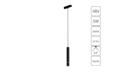 Трековый магнитный светильник Arte Lamp Rapid A1159PL-1BK