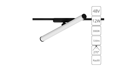 Трековый магнитный светильник Arte Lamp Rapid A1165PL-1BK