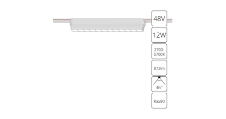 Трековый магнитный светильник Arte Lamp Rapid A2954PL-1WH