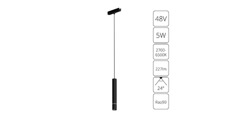 Трековый магнитный светильник Arte Lamp Rapid A2959PL-1BK