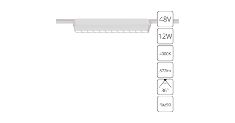 Трековый магнитный светильник Arte Lamp Rapid A6154PL-1WH