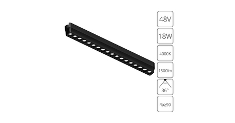 Трековый магнитный светильник Arte Lamp Rapid A6169PL-1BK