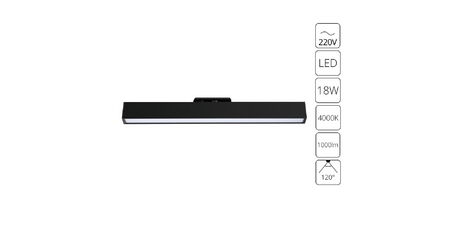Трековый однофазный светильник Arte Lamp Lineetta A4576PL-1BK