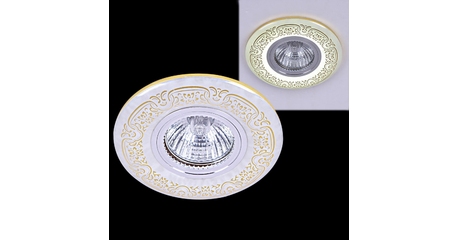 Встраиваемый светильник Reluce 09502-9.0-001MN MR16+LED3W WH/GD