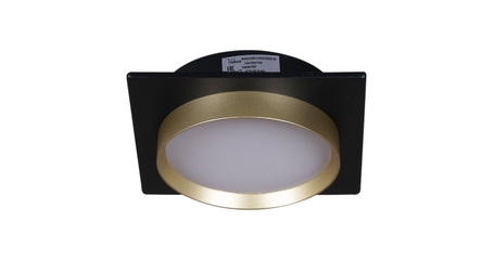 Встраиваемый светильник Reluce 53005-9.0-001LD GX53 BK+GD