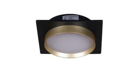Встраиваемый светильник Reluce 53005-9.0-001LD GX53 BK+GD