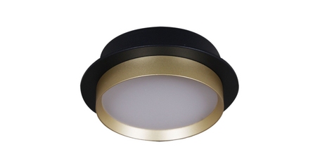 Встраиваемый светильник Reluce 53005-9.0-001RLD GX53 BK+GD