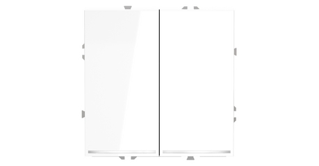 Выключатель двухклавишный с подсветкой Voltum S70 VLS020201