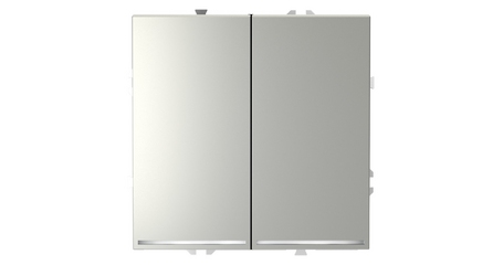 Выключатель двухклавишный с подсветкой Voltum S70 VLS020205