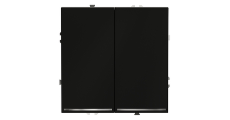 Выключатель двухклавишный с подсветкой Voltum S70 VLS020208