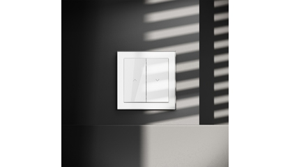 Выключатель встраиваемый Voltum S70 для жалюзи 10А, (белый глянцевый) VLS020701