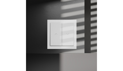 Выключатель встраиваемый Voltum S70 для жалюзи 10А, (белый матовый) VLS020702