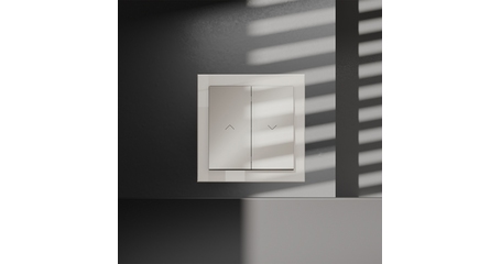 Выключатель встраиваемый Voltum S70 для жалюзи 10А, (кашемир) VLS020703
