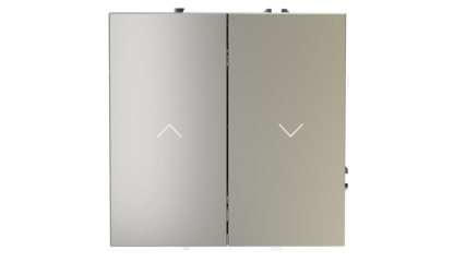 Выключатель встраиваемый Voltum S70 для жалюзи 10А, (шелк) VLS020704