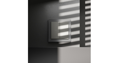 Выключатель встраиваемый Voltum S70 для жалюзи 10А, (сталь) VLS020705